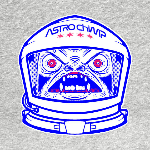 Astro Chimp 2001: Jupiter and Beyond the Infinite w/back Logo by astr0_ch1mp